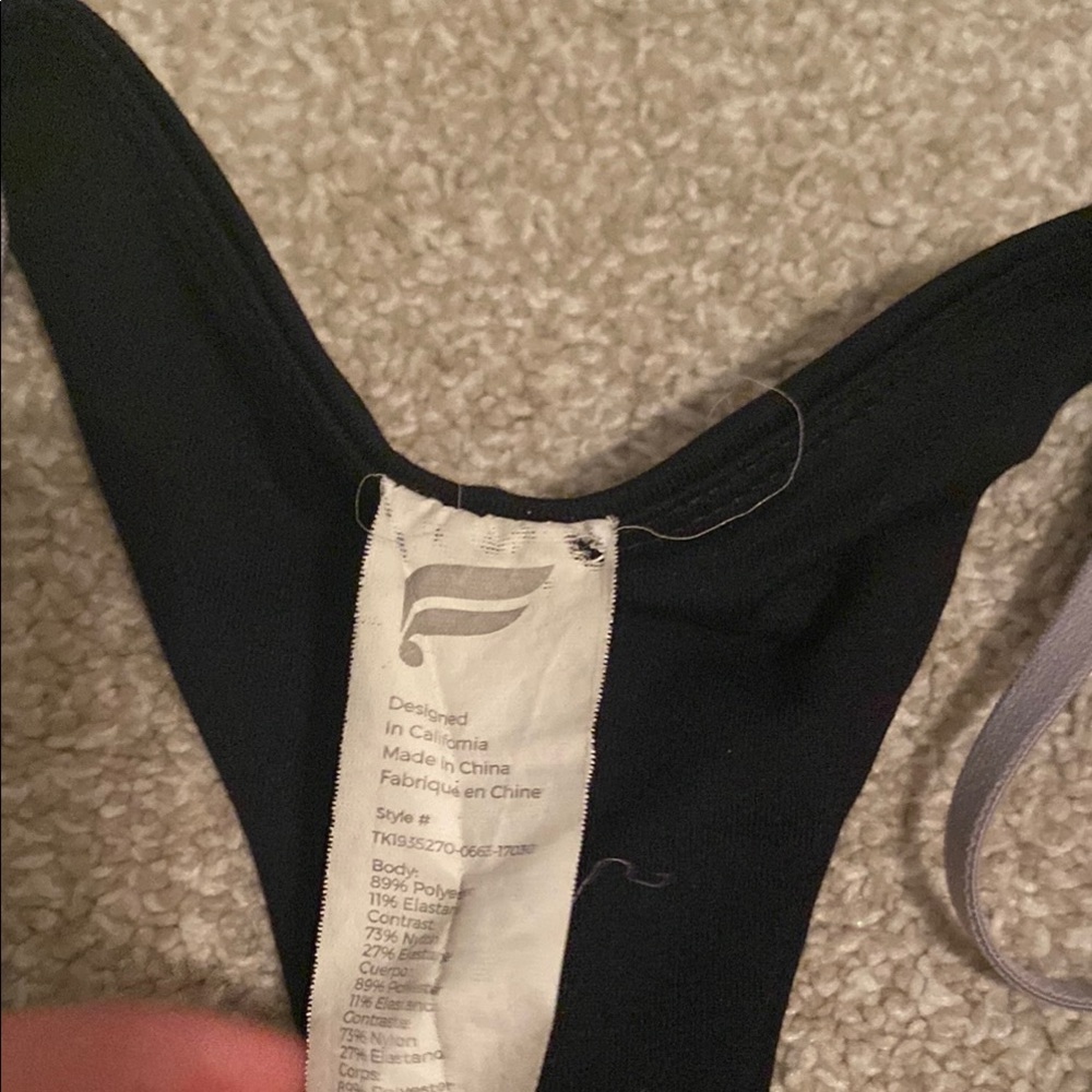 Fabletics Black Racerback Tank Top - Picture 2 of 3